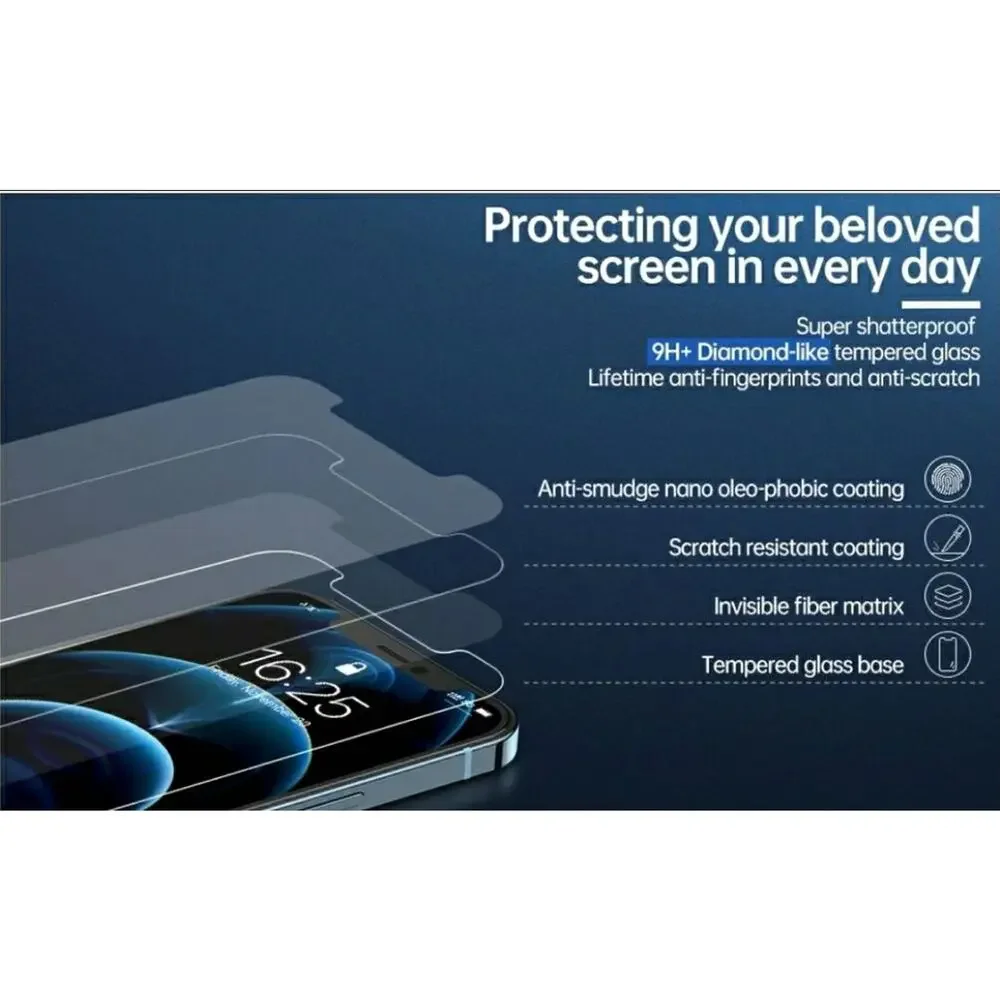 iPhone 12 Pro Max Screen Protector (2)  and Phone Stand